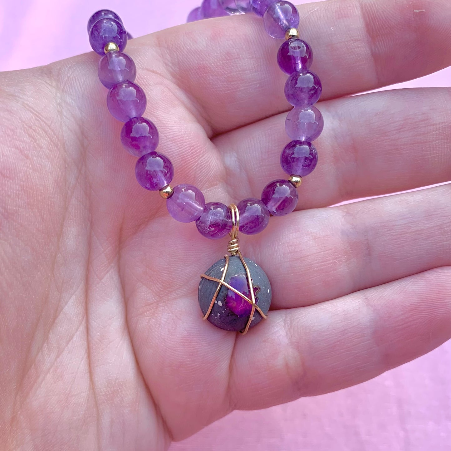 Cantera Opal and Amethyst | Pre-Made Bracelet