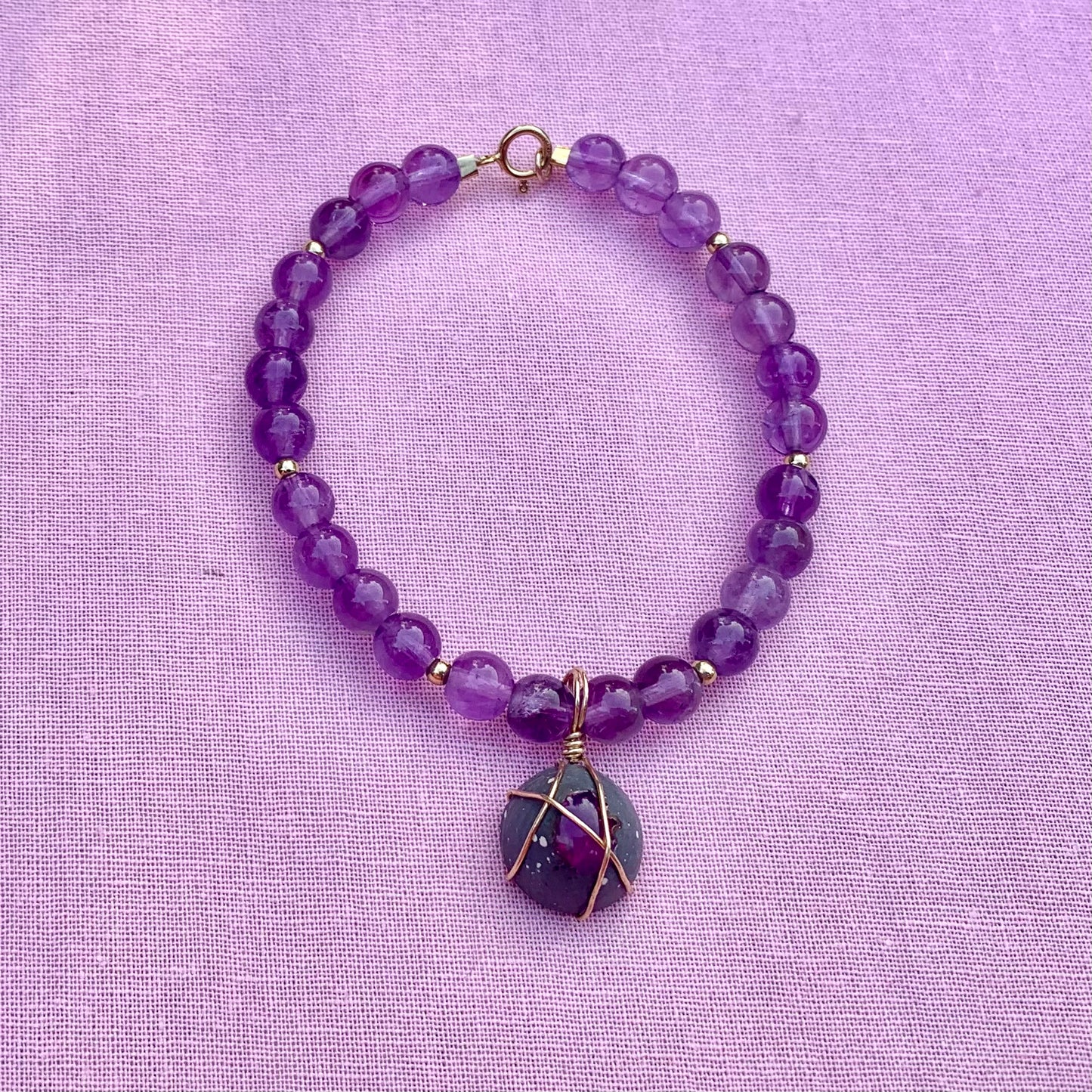 Cantera Opal and Amethyst | Pre-Made Bracelet