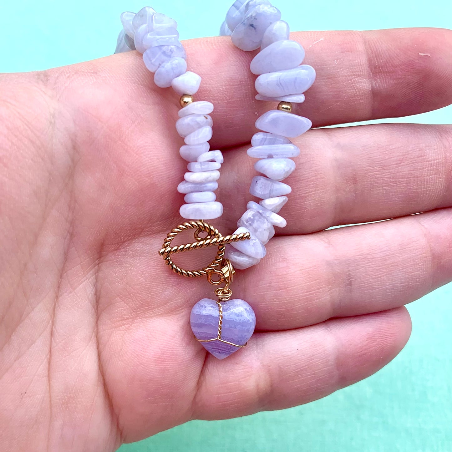 Blue Lace Agate | Pre-Made Bracelet