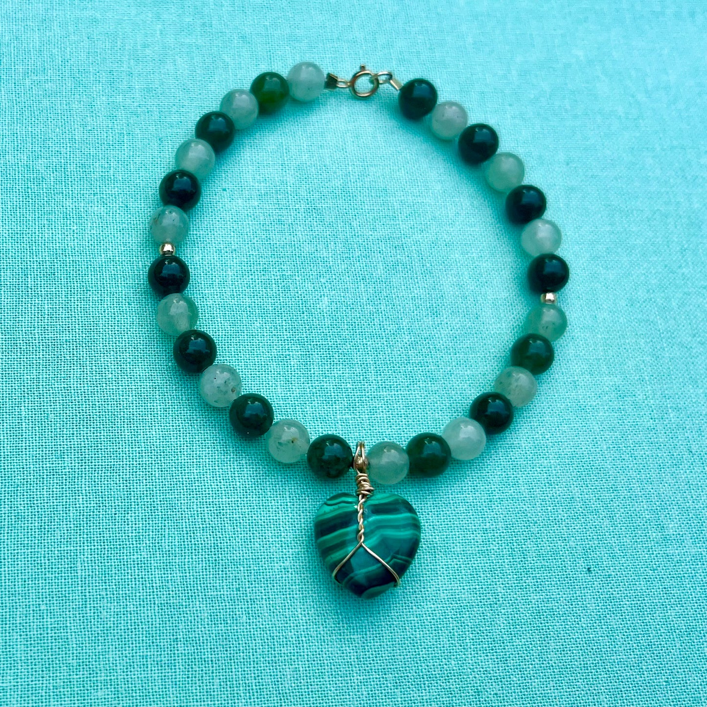 Malachite & Green Aventurine | Pre-Made Bracelet