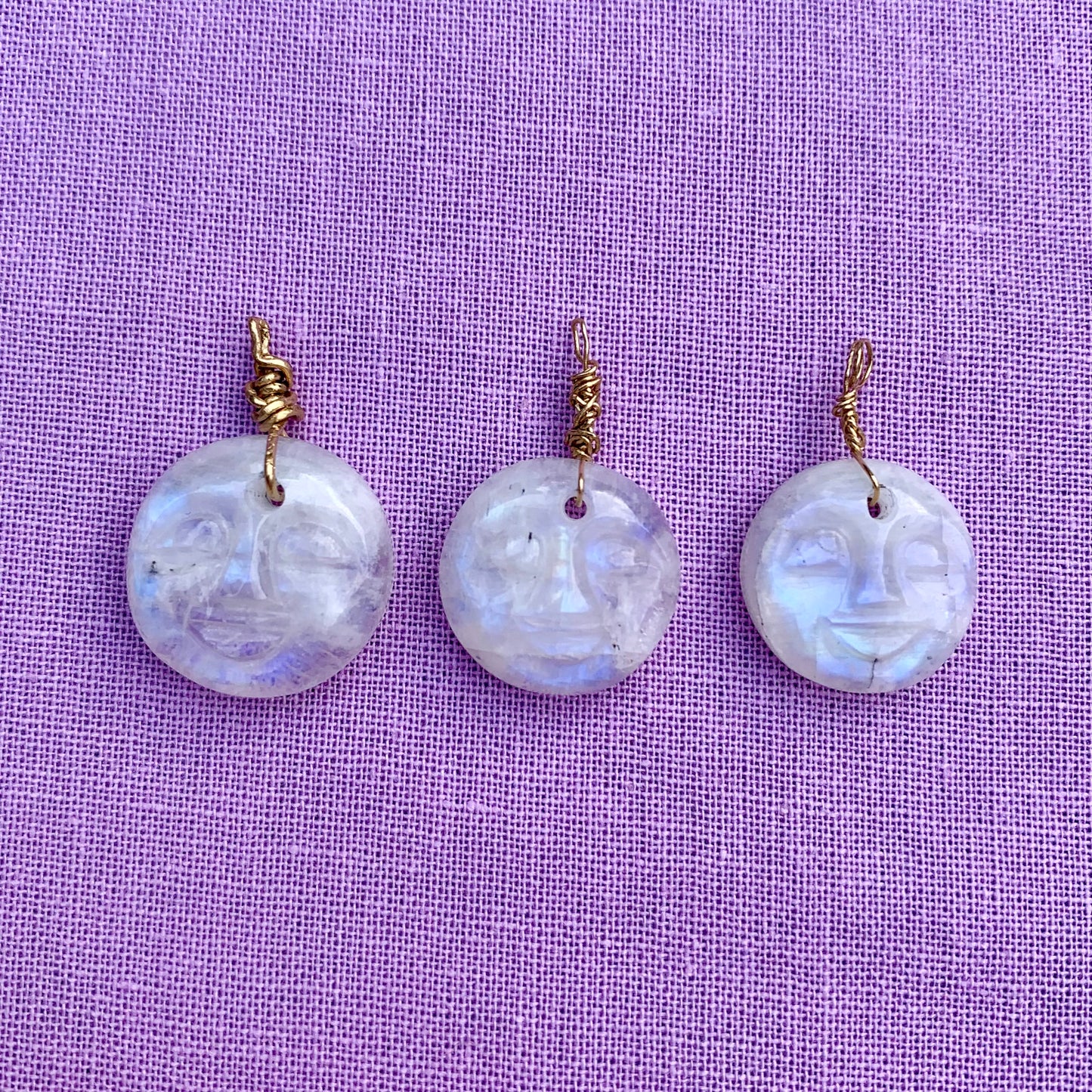 Moonstone Moon Face | Charm