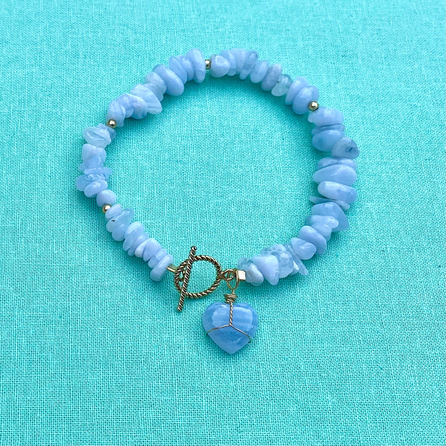 Blue Lace Agate | Pre-Made Bracelet