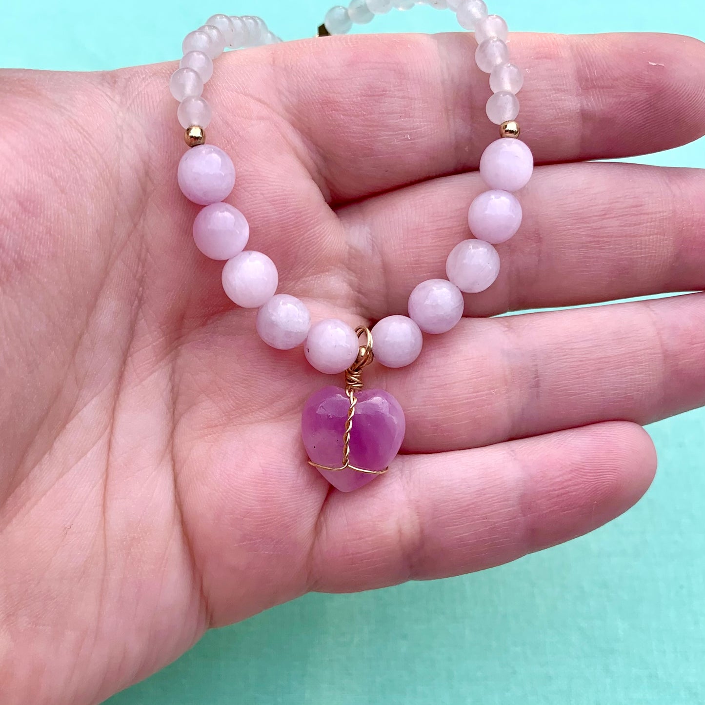 Kunzite and Rose Quartz | Pre-Made Bracelet