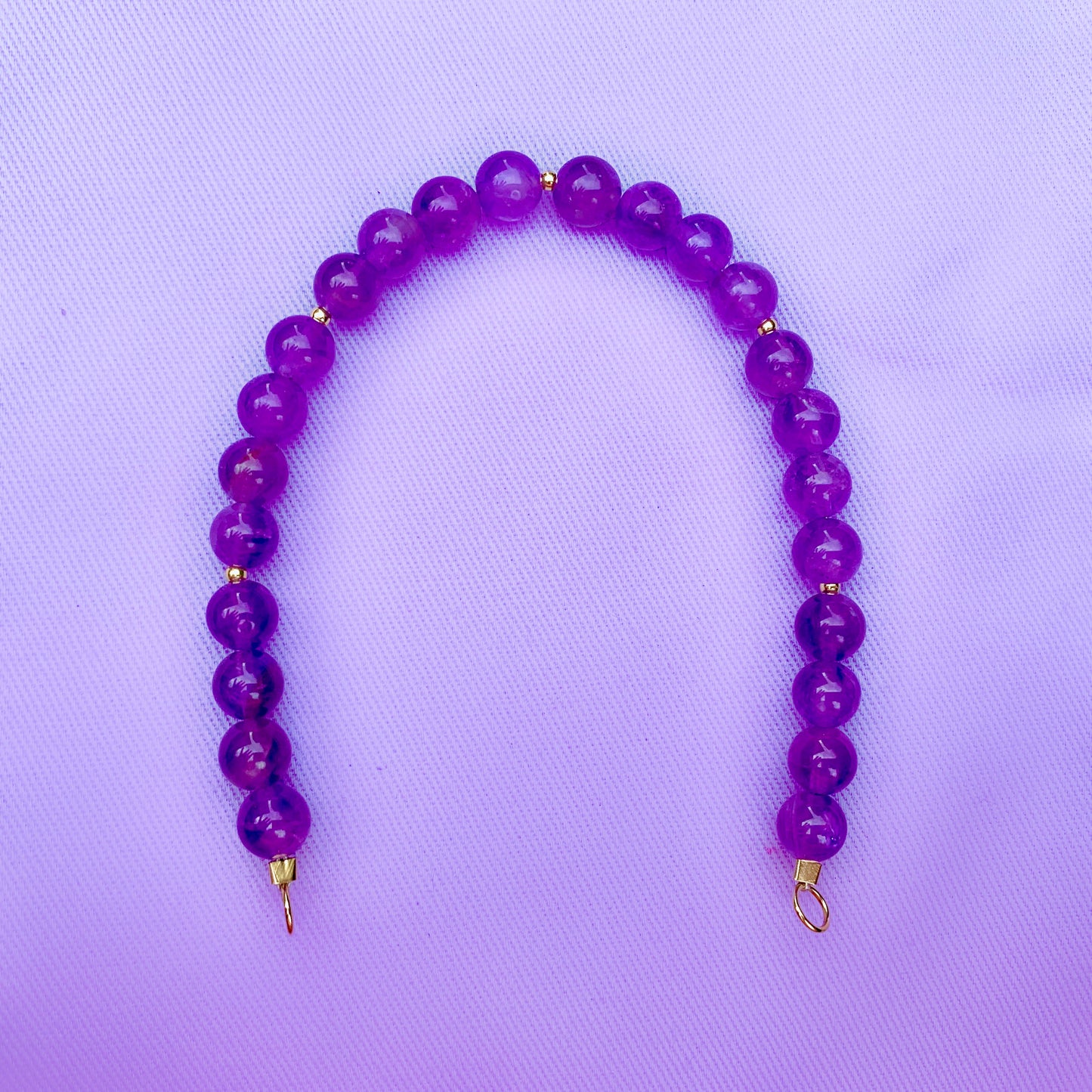 Vibrant Amethyst | Crystal Charm Bracelet