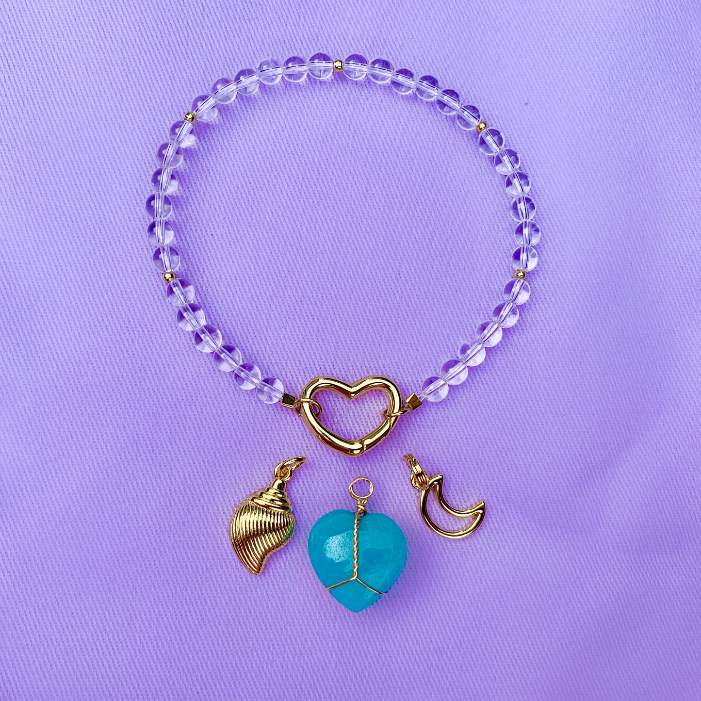 Clear Quartz | Crystal Charm Bracelet