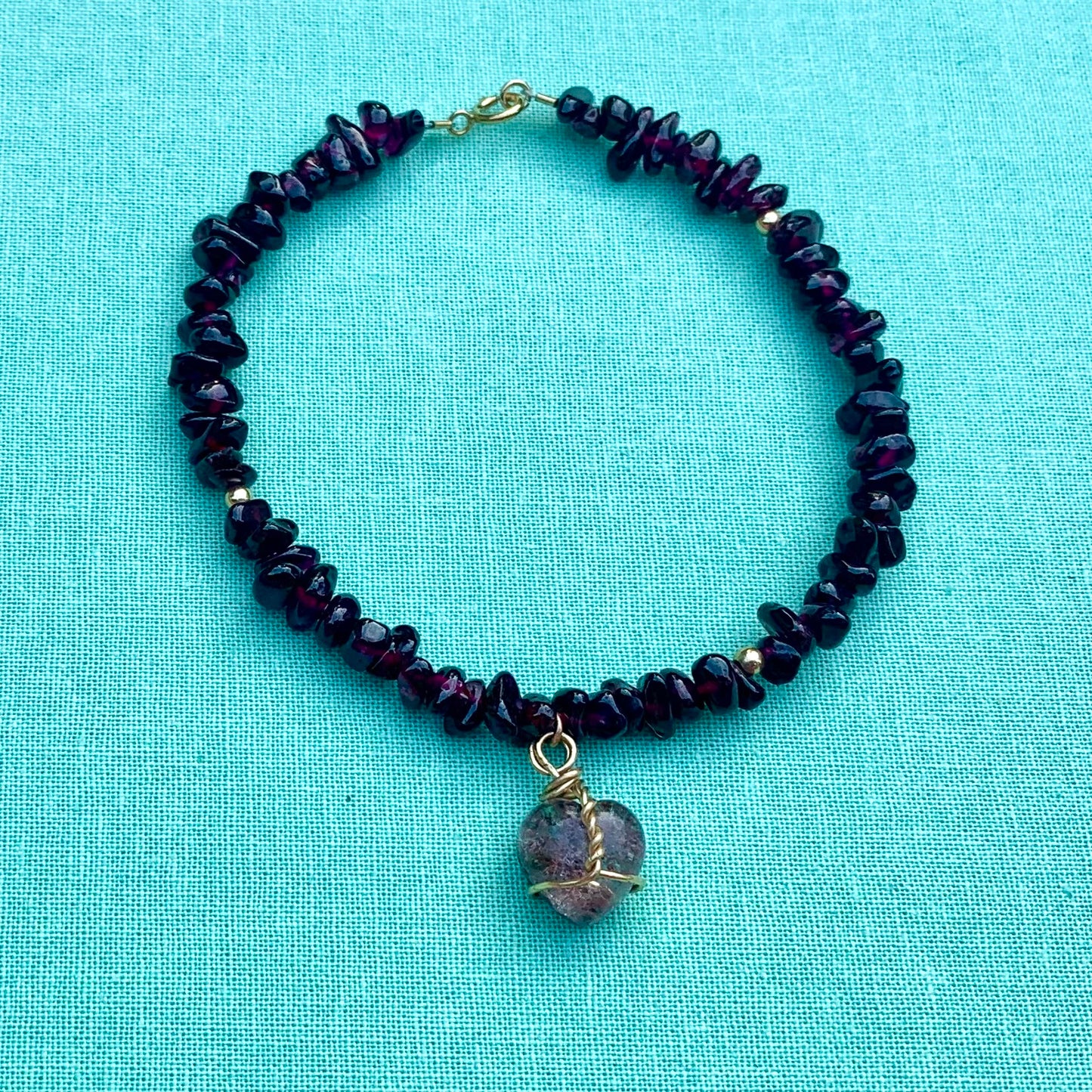 Garnet and Lodolite | Pre-Made Bracelet