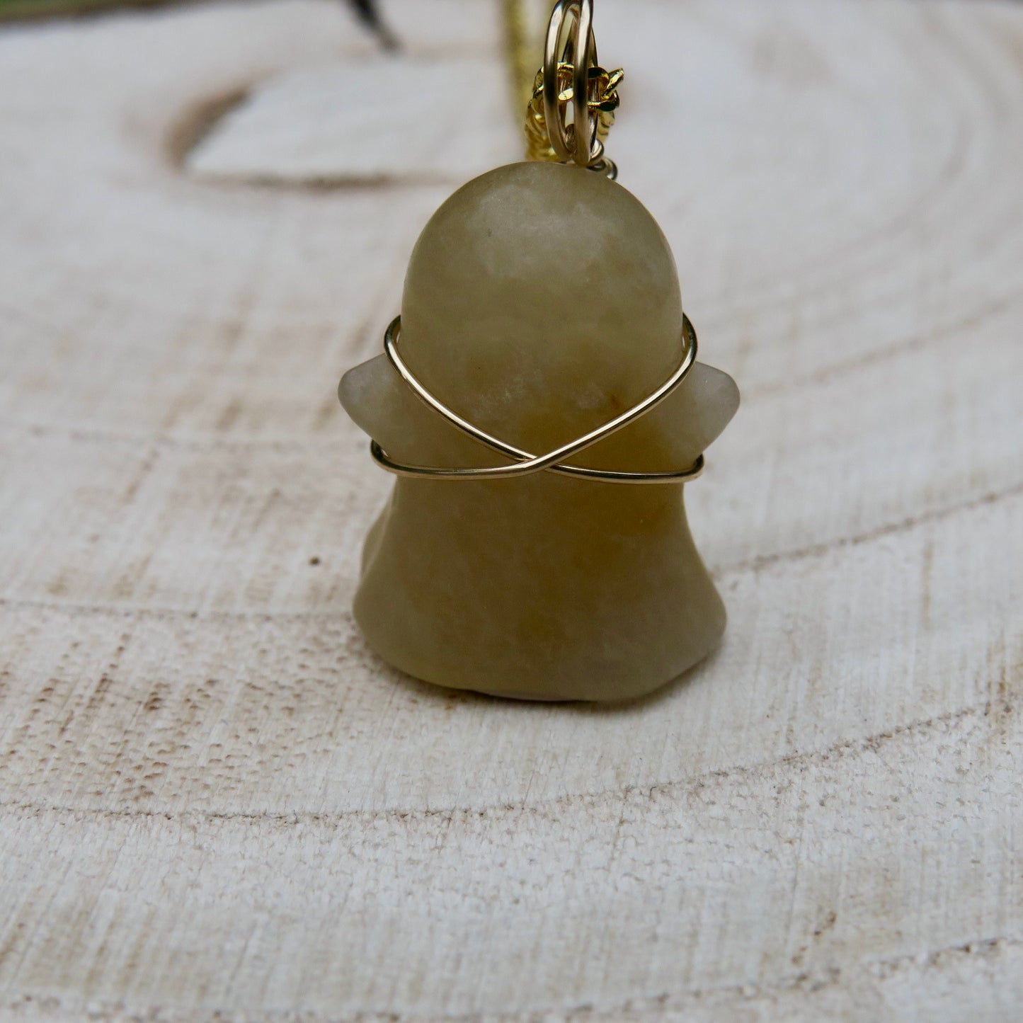 FLORA - Yellow Aventurine Ghost Pendant