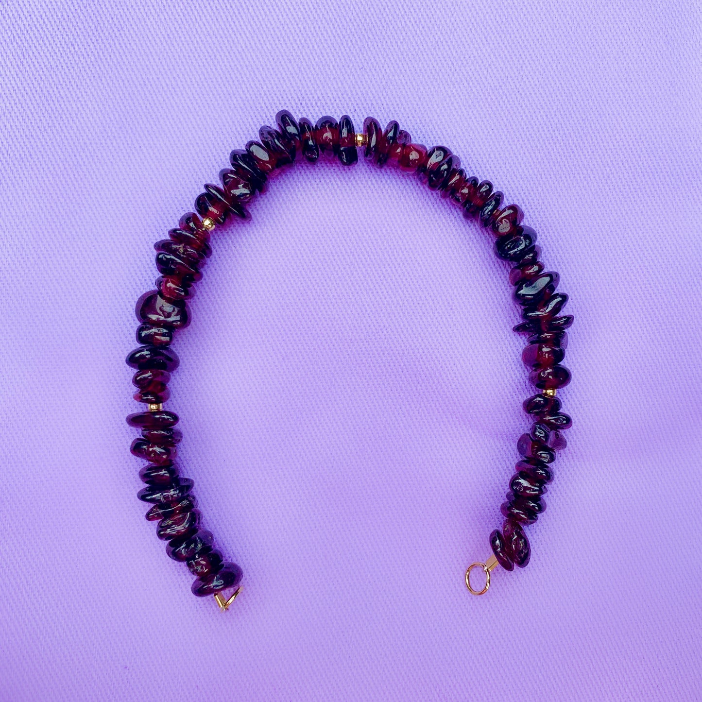 Deep Garnet | Crystal Charm Bracelet