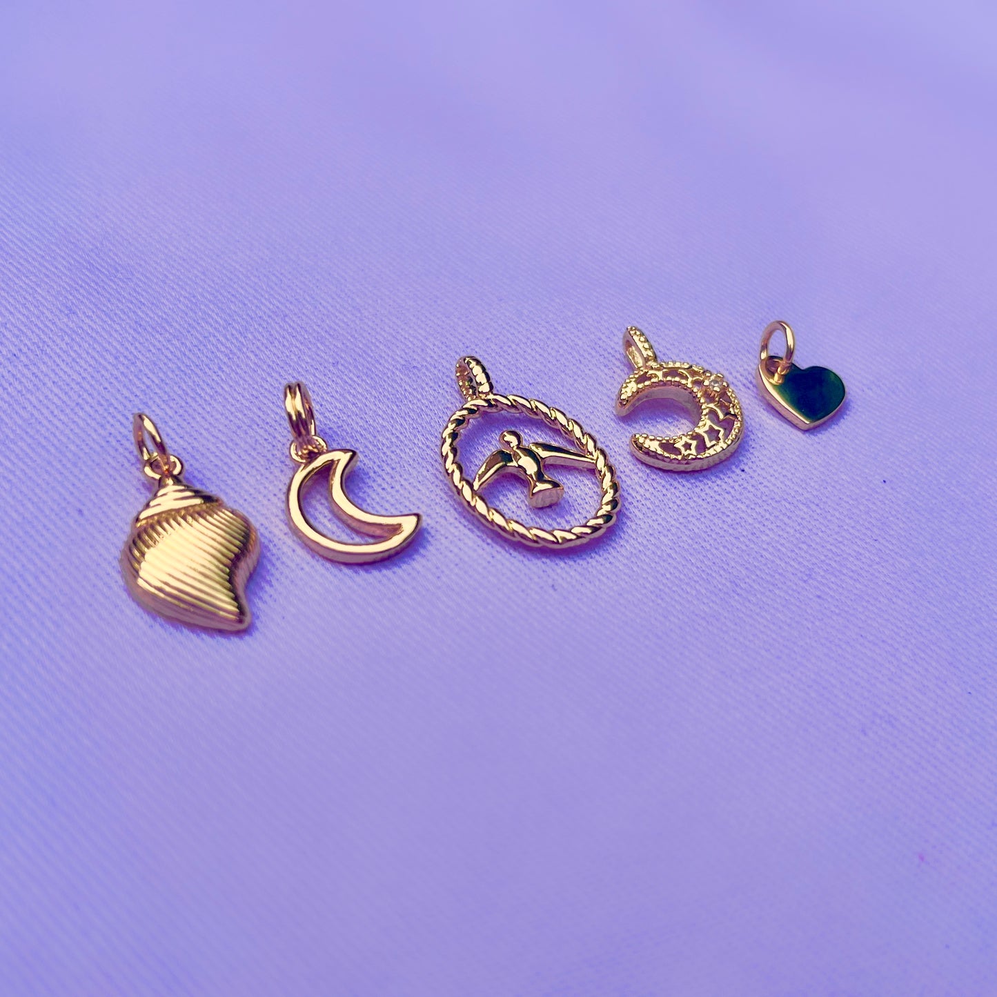 Gold Fill Open Moon | Charm