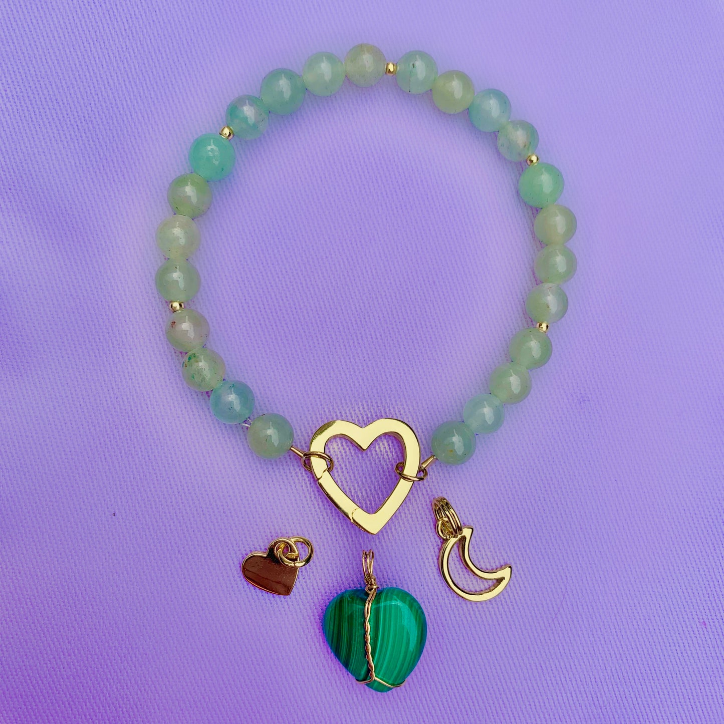 Green Aventurine | Crystal Charm Bracelet