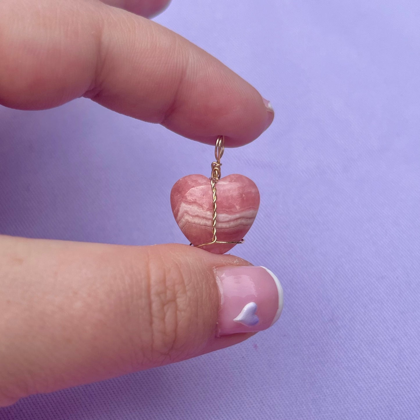 Rhodochrosite Heart | Charm