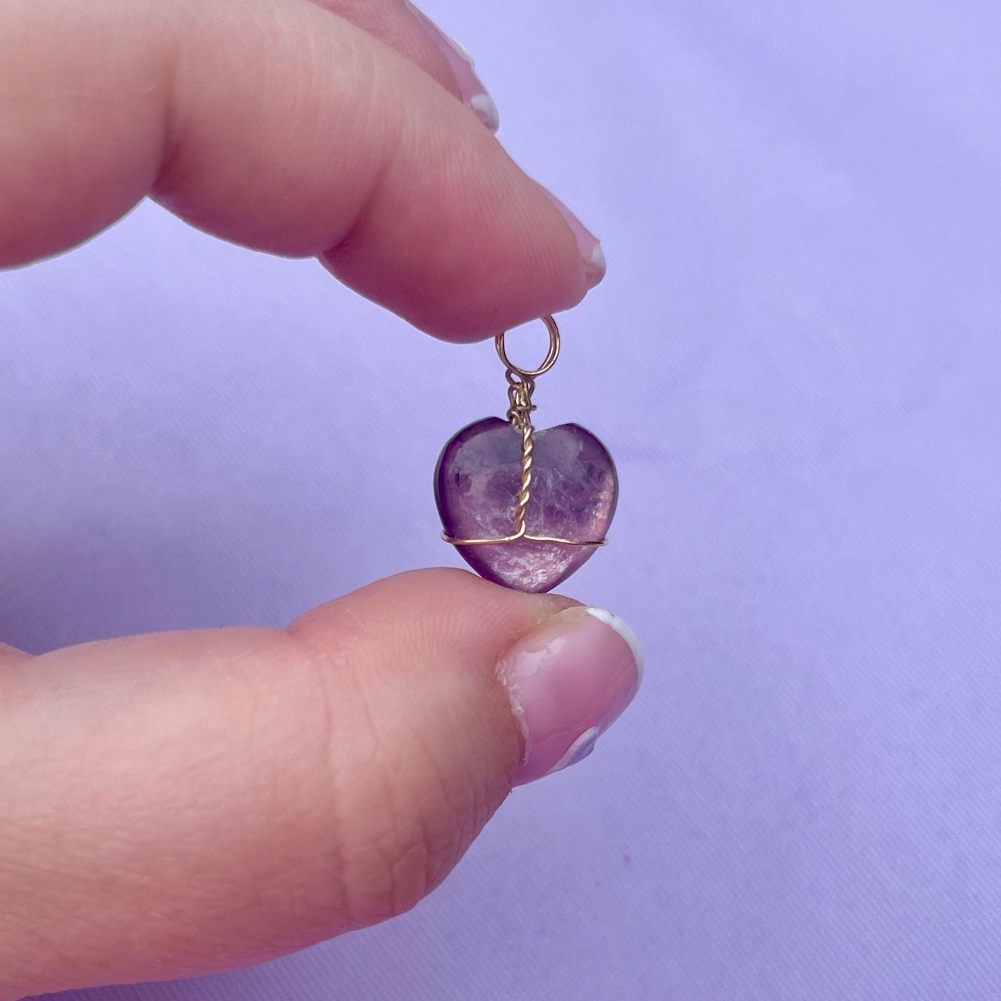 Lepidolite Heart | Charm