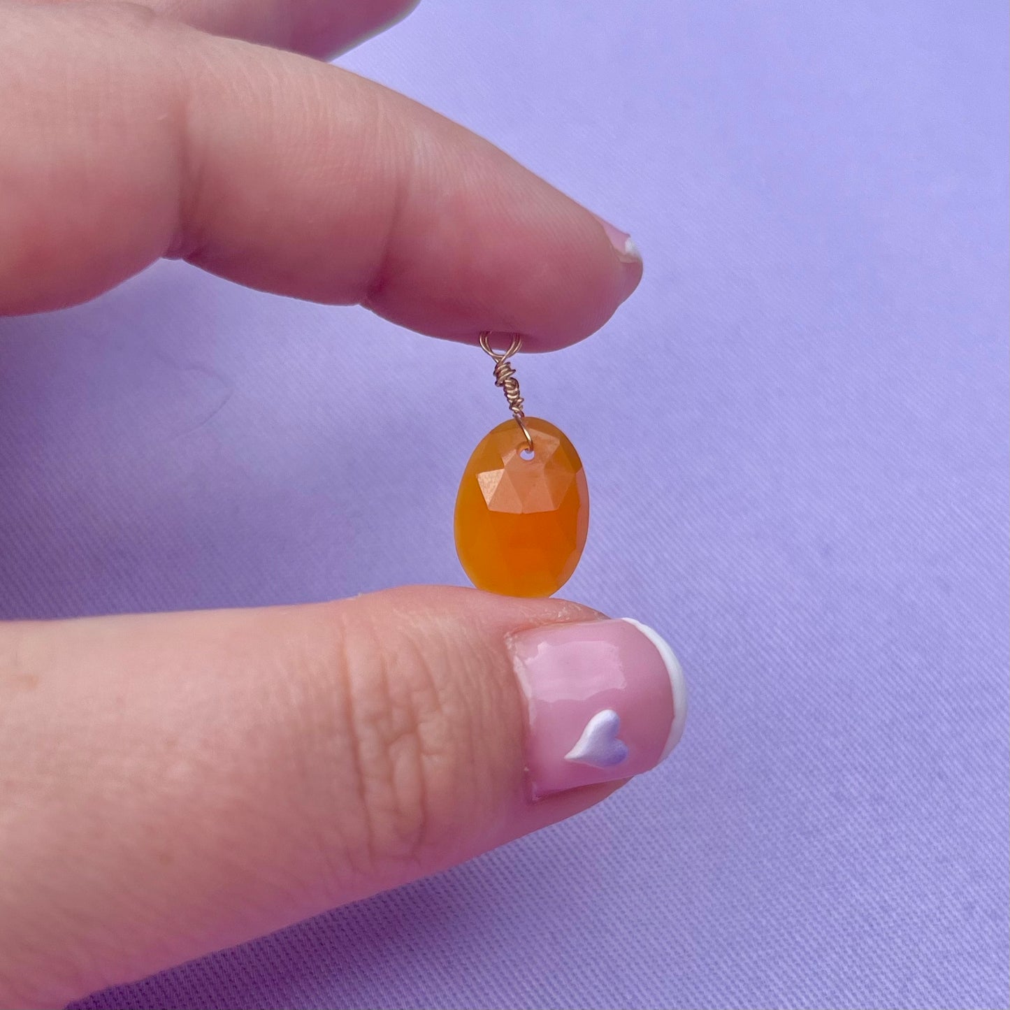 Carnelian Facetted Ovals | Charm