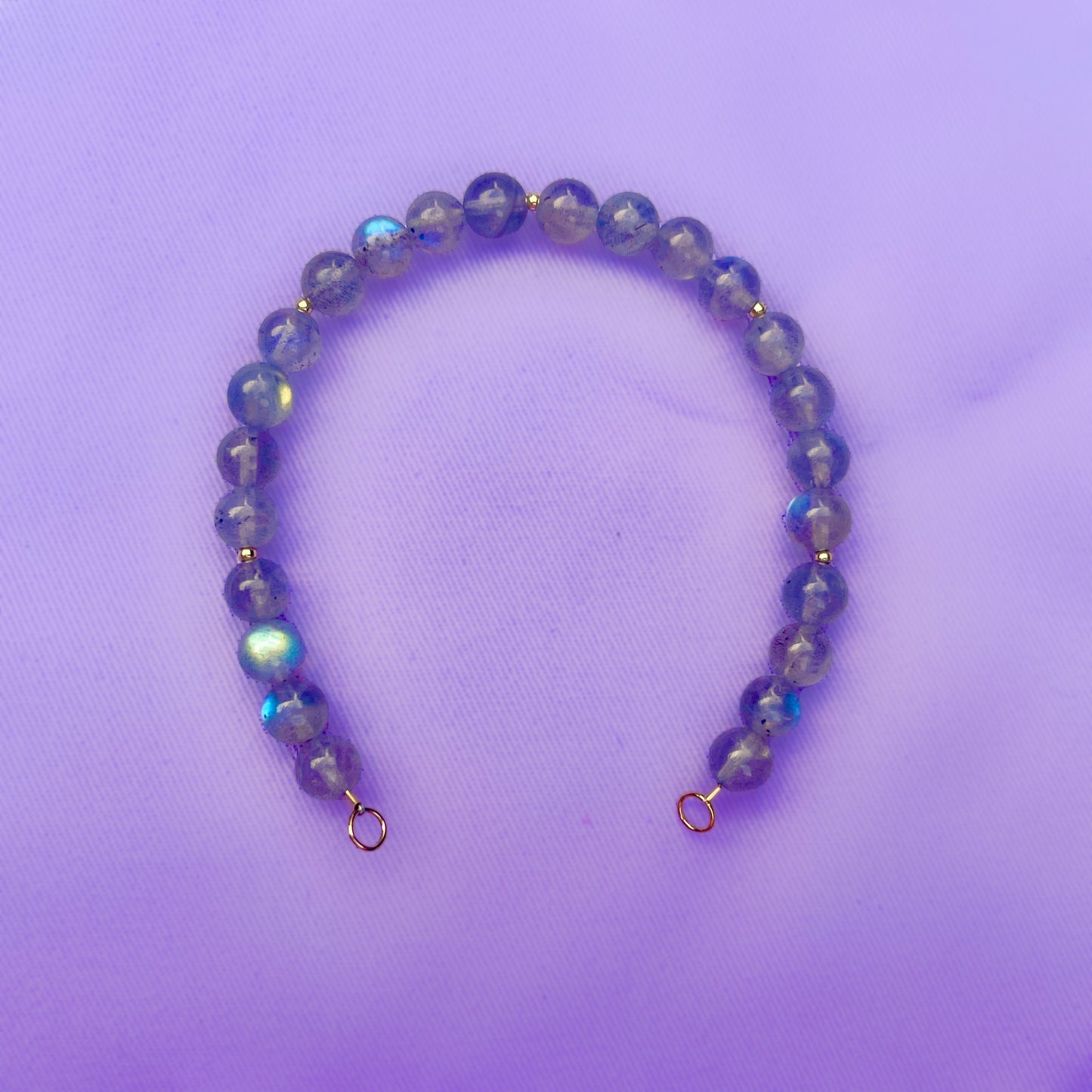 Limited Edition Rainbow Flash Labradorite | Crystal Charm Bracelet