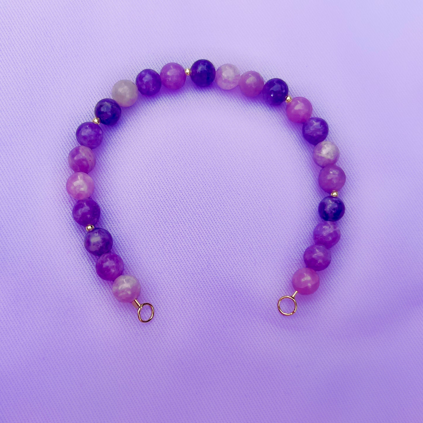 Lepidolite | Crystal Charm Bracelet