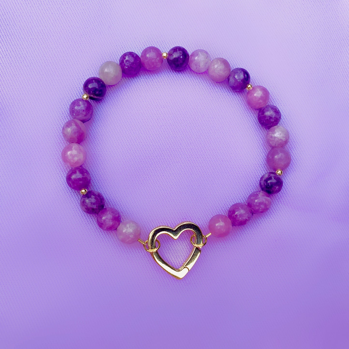 Lepidolite | Crystal Charm Bracelet