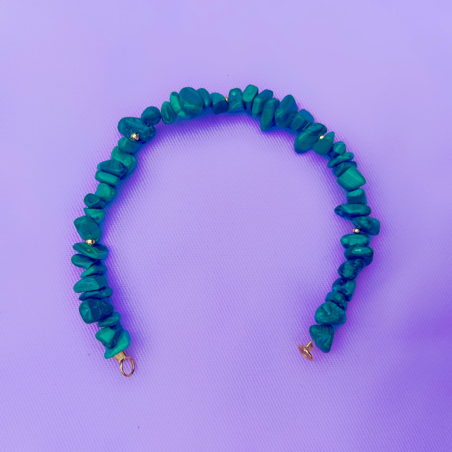 Malachite | Crystal Charm Bracelet