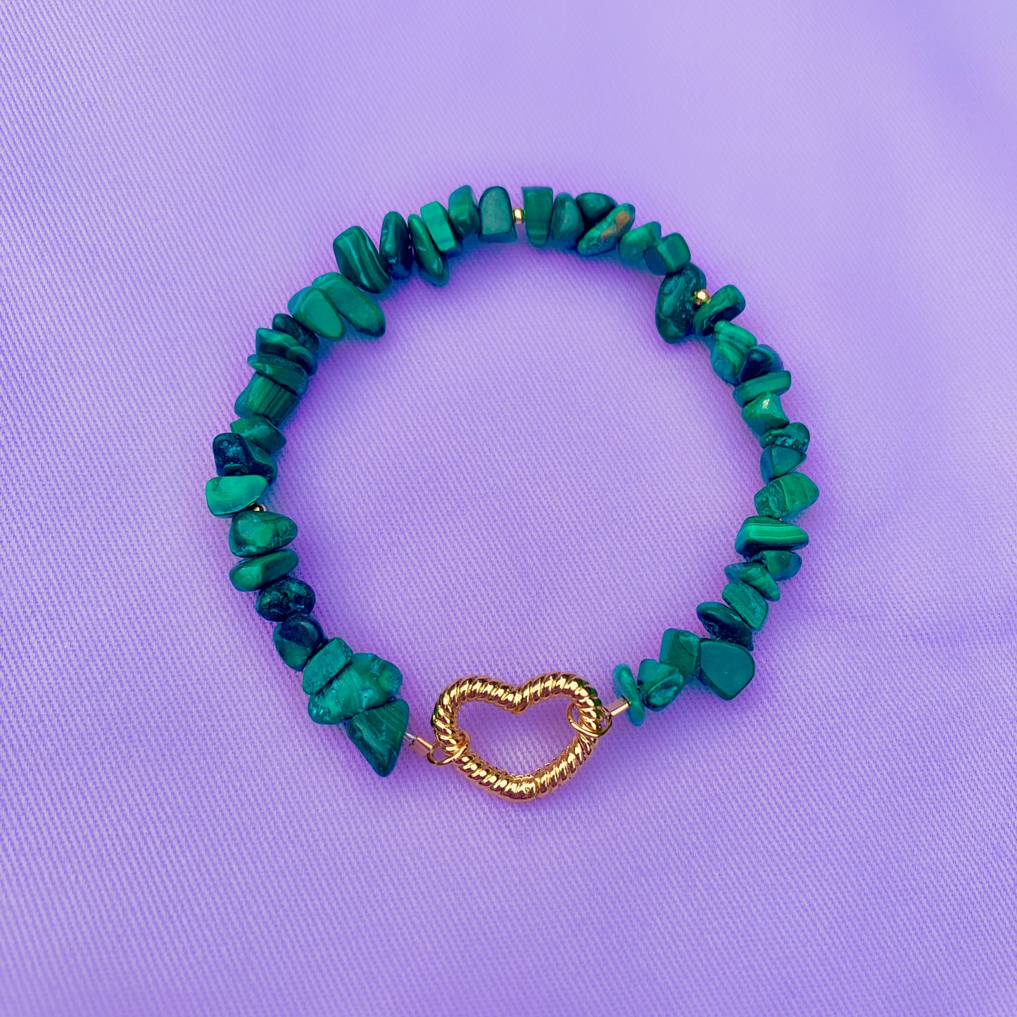 Malachite | Crystal Charm Bracelet