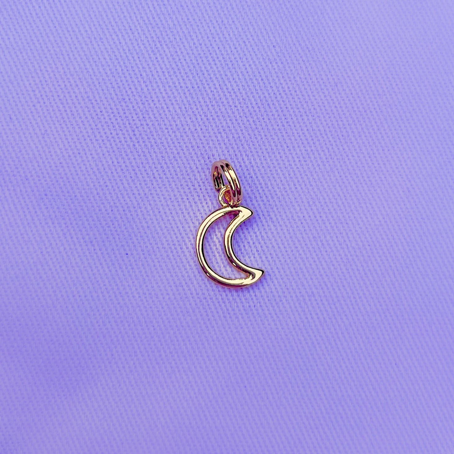 Gold Fill Open Moon | Charm
