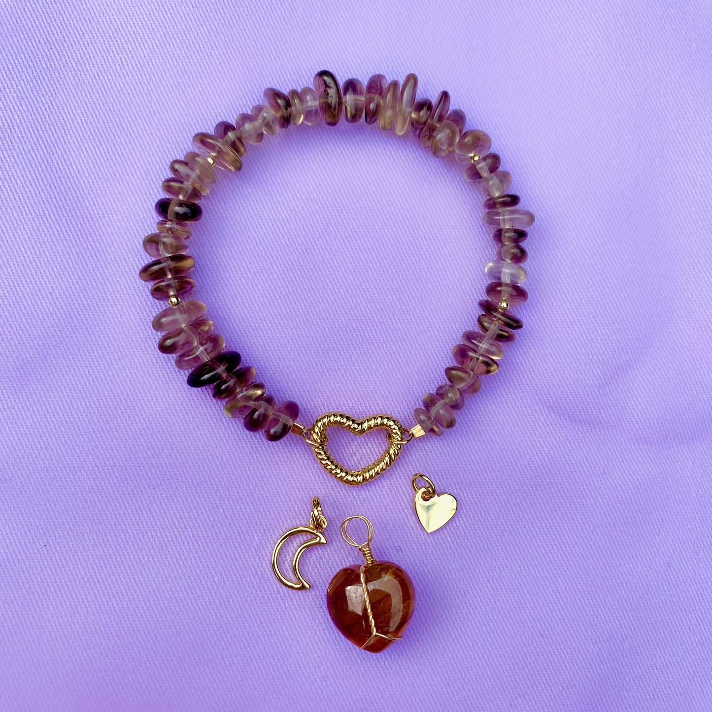 Smoky Quartz | Crystal Charm Bracelet