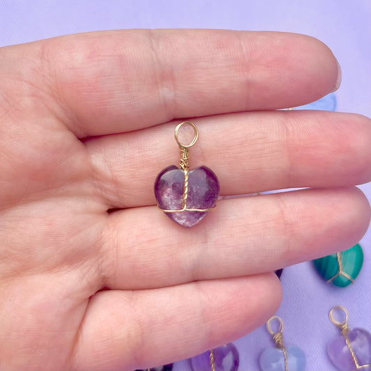 Lepidolite Heart | Charm