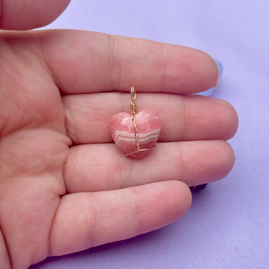 Rhodochrosite Heart | Charm