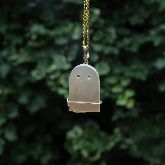 IVORY - Mother of Pearl Ghost Pendant