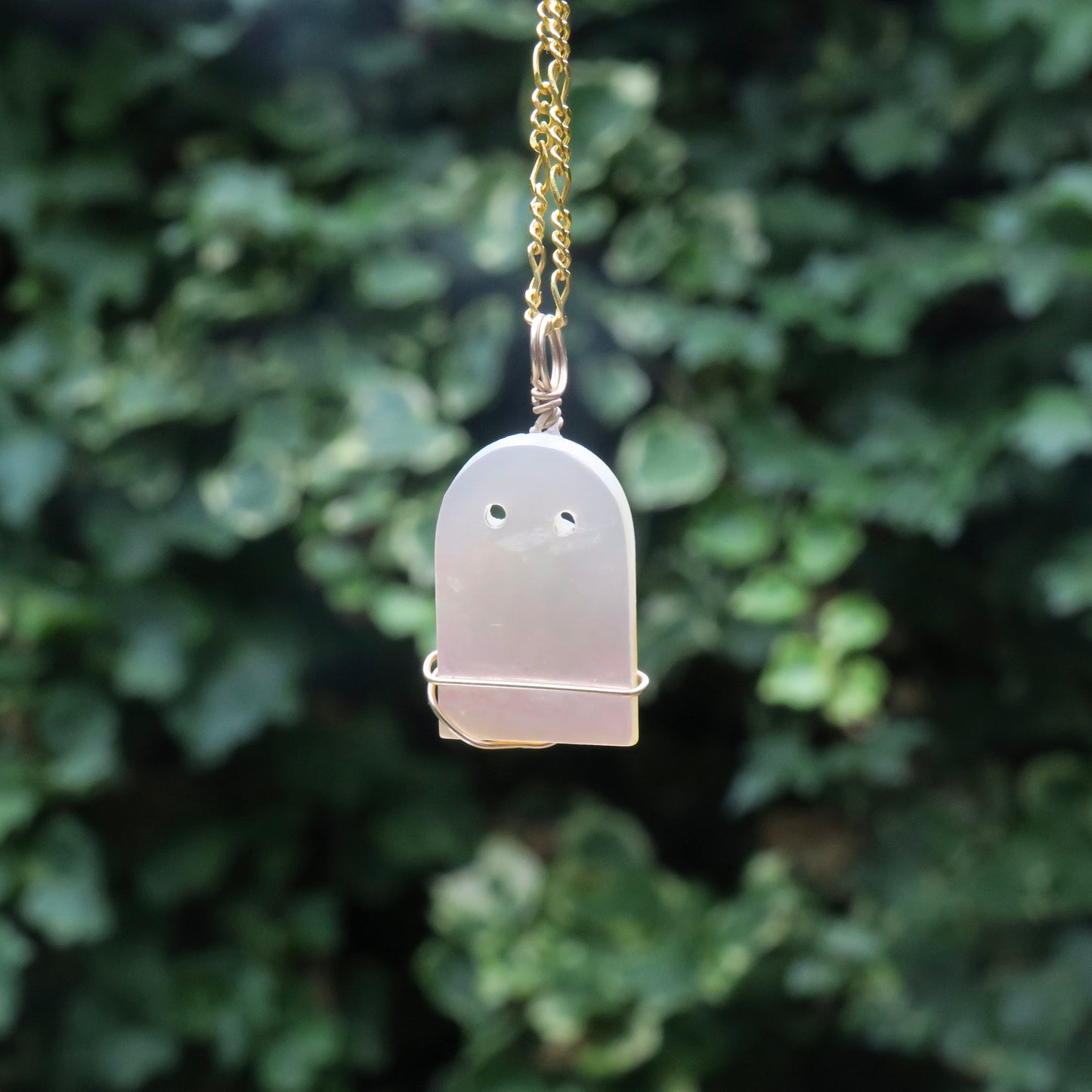 IVORY - Mother of Pearl Ghost Pendant