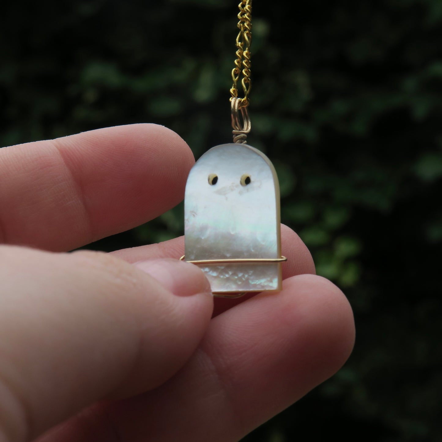 IVORY - Mother of Pearl Ghost Pendant