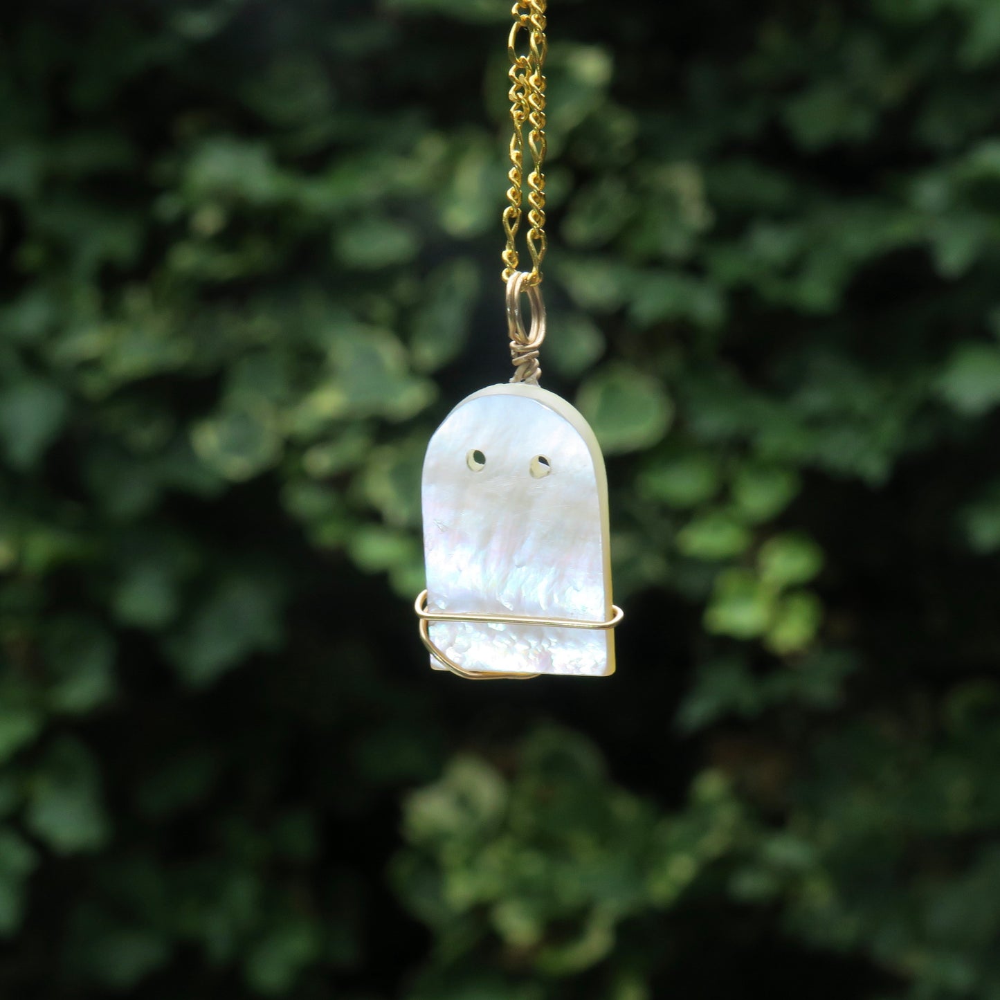 IVORY - Mother of Pearl Ghost Pendant