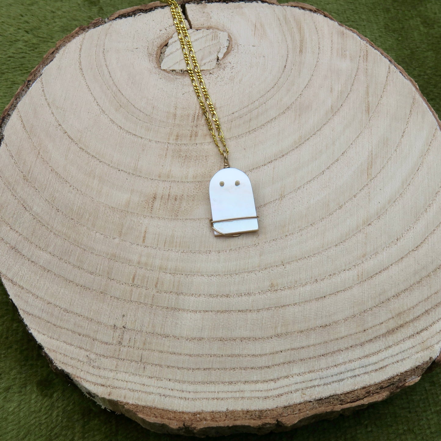 IVORY - Mother of Pearl Ghost Pendant