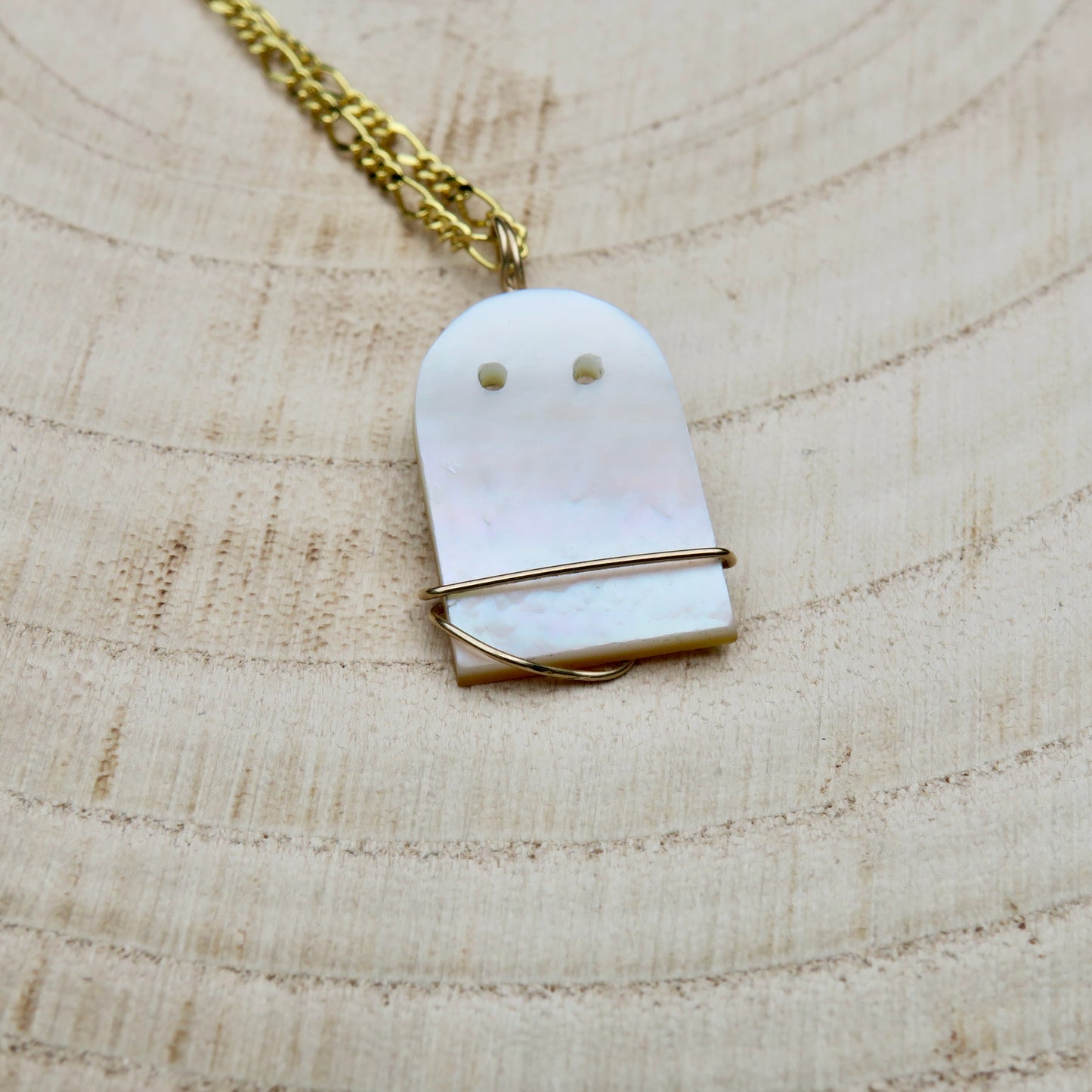 IVORY - Mother of Pearl Ghost Pendant